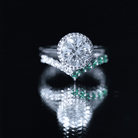 Certified Lab Grown Diamond 2 Carat Engagement Ring With Emerald Enhancer Lab - ( EF-VS ) - Rosec Jewels