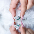 Certified Lab Grown Diamond 2 Carat Engagement Ring With Emerald Enhancer Lab - ( EF-VS ) - Rosec Jewels