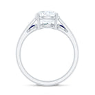 Certified Lab Grown Diamond Designer Engagement Ring Set With Sapphire Lab - ( EF-VS ) - Rosec Jewels