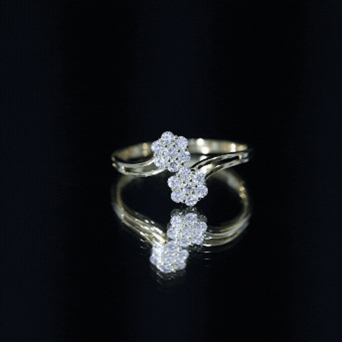 Rosec Jewels-Certified Lab Grown Diamond Flower Wrap Engagement Ring