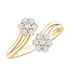 Rosec Jewels-Certified Lab Grown Diamond Flower Wrap Engagement Ring