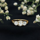 Certified Lab Grown Diamond Past Present Future Engagement Ring Lab - ( EF-VS ) - Rosec Jewels