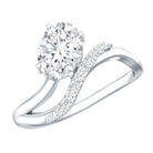 Certified Lab Grown Diamond 6X8 MM Oval Engagement Ring For Women Lab - ( EF-VS ) - Rosec Jewels