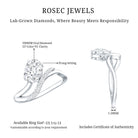 Certified Lab Grown Diamond 6X8 MM Oval Engagement Ring For Women Lab - ( EF-VS ) - Rosec Jewels
