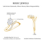 Certified Lab Grown Diamond 6X8 MM Oval Engagement Ring For Women Lab - ( EF-VS ) - Rosec Jewels