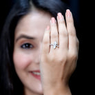 Certified Lab Grown Diamond 2 Stone Engagement Ring For Women Lab - ( EF-VS ) - Rosec Jewels