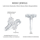 Certified Lab Grown Diamond Designer 2 Stone Engagement Ring Lab - ( EF-VS ) - Rosec Jewels