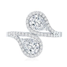 Certified Lab Diamond Toi Et Moi Designer Engagement Ring Lab - ( EF-VS ) - Rosec Jewels