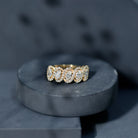 Rosec Jewels-Certified Oval Lab Grown Diamond Designer Eternity Ring