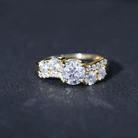 Rosec Jewels-Certified Lab 7 MM Round Diamond Designer Engagement Ring