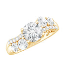 Rosec Jewels-Certified Lab 7 MM Round Diamond Designer Engagement Ring