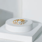 Rosec Jewels-Certified Lab 7 MM Round Diamond Designer Engagement Ring