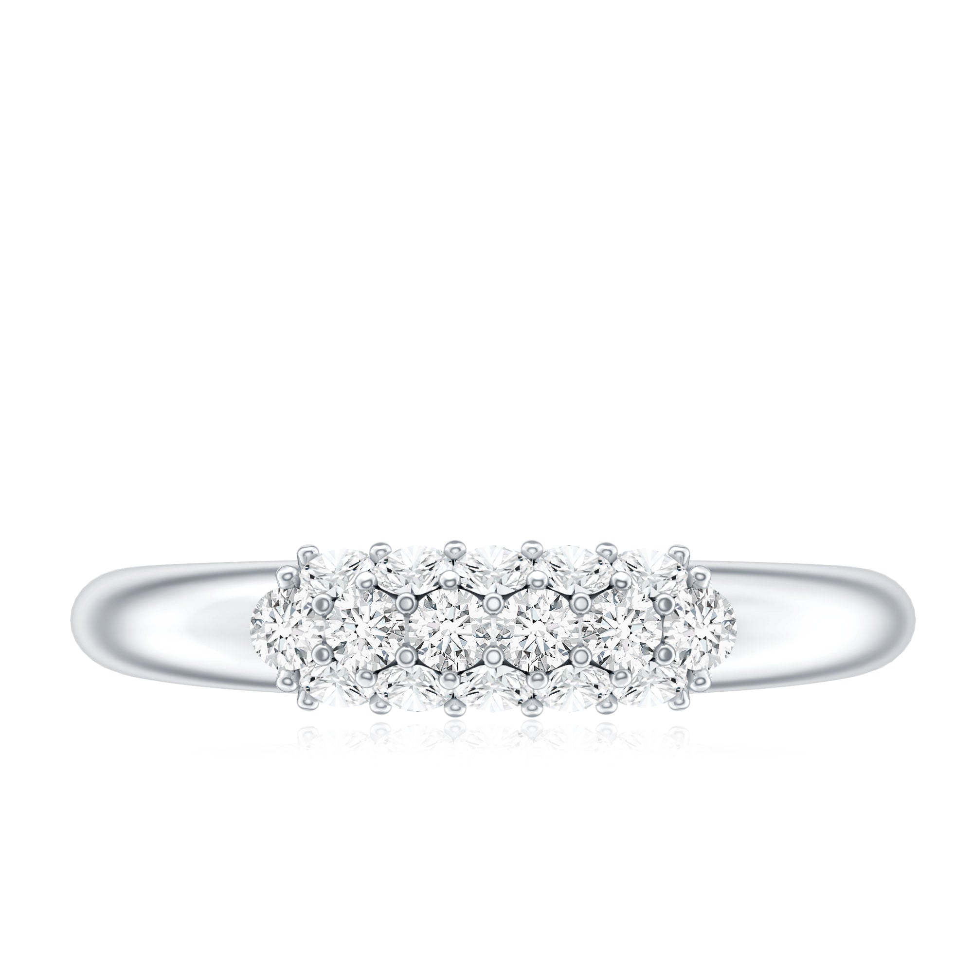 Certified Lab Grown Diamond Anniversary Ring Lab - ( EF-VS ) - Rosec Jewels