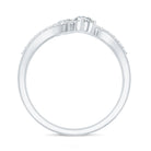 Certified Lab Grown Diamond 2 Stone Infinity Wedding Band Lab - ( EF-VS ) - Rosec Jewels