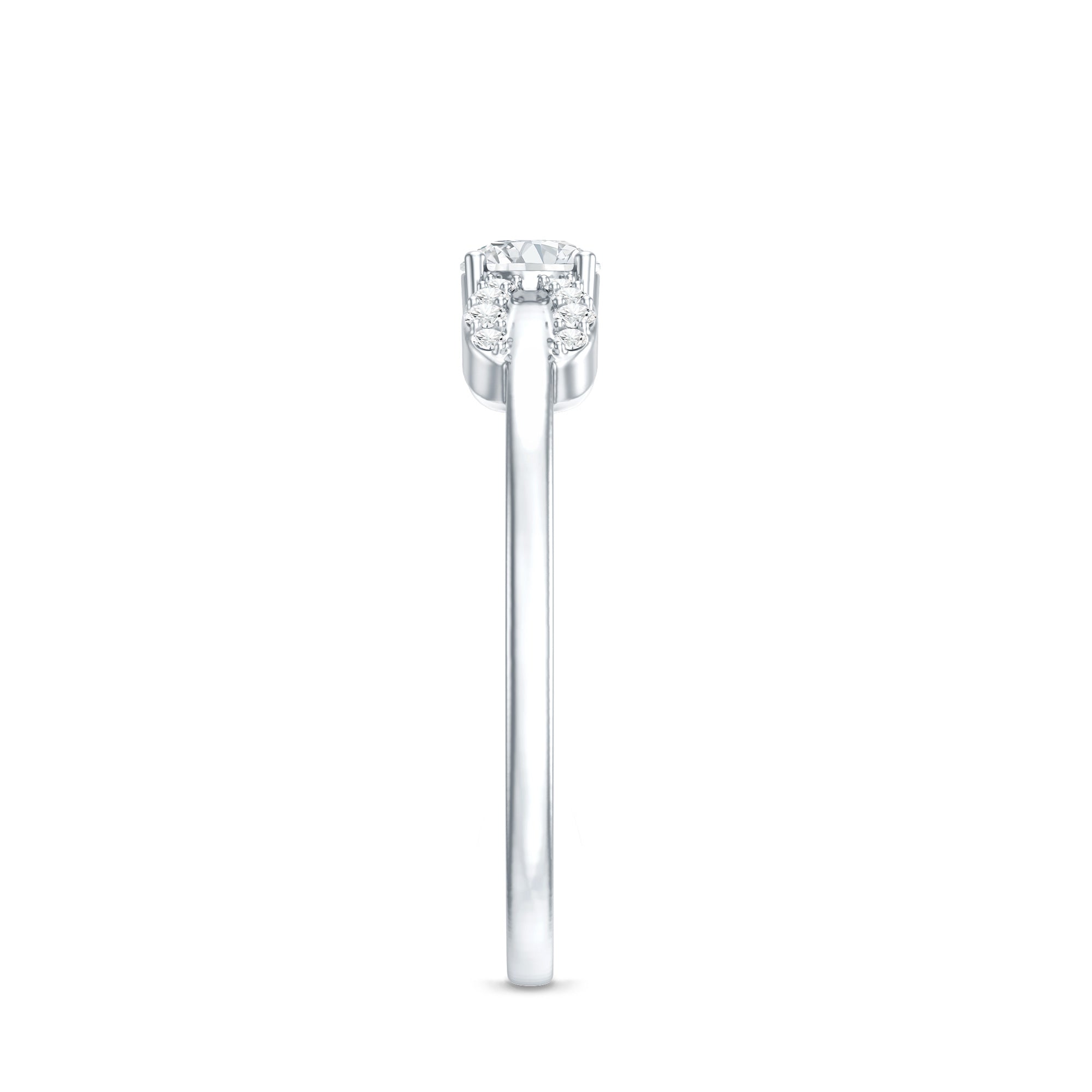 Certified Lab Grown Diamond Minimalist Promise Ring For Women Lab - ( EF-VS ) - Rosec Jewels