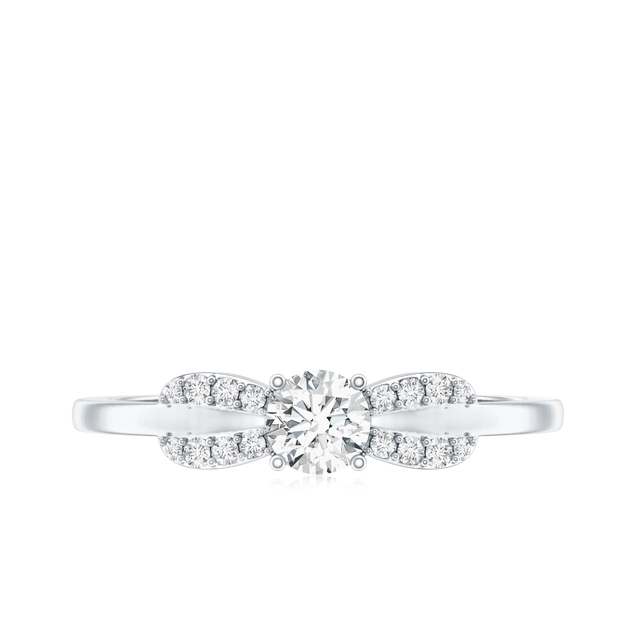 Certified Lab Grown Diamond Minimalist Promise Ring For Women Lab - ( EF-VS ) - Rosec Jewels