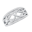 Certified Lab Grown Diamond Infinity Wedding Band Ring Lab - ( EF-VS ) - Rosec Jewels