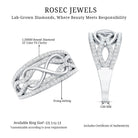 Certified Lab Grown Diamond Infinity Wedding Band Ring Lab - ( EF-VS ) - Rosec Jewels