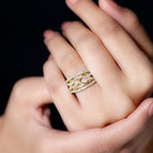 Certified Lab Grown Diamond Infinity Wedding Band Ring Lab - ( EF-VS ) - Rosec Jewels
