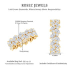 Certified Lab Grown Diamond Leaf Wedding Band Lab - ( EF-VS ) - Rosec Jewels