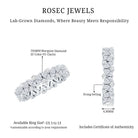 Certified Lab Grown Diamond Full Eternity Wedding Ring Lab - ( EF-VS ) - Rosec Jewels