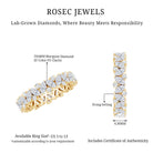 Certified Lab Grown Diamond Full Eternity Wedding Ring Lab - ( EF-VS ) - Rosec Jewels