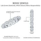 Certified Pear Shape Lab Grown Diamond Eternity Ring Lab - ( EF-VS ) - Rosec Jewels