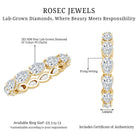 Certified Pear Shape Lab Grown Diamond Eternity Ring Lab - ( EF-VS ) - Rosec Jewels
