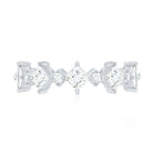 Certified Princess Cut Lab Grown Diamond Eternity Wedding Ring Lab - ( EF-VS ) - Rosec Jewels