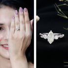 Rosec Jewels-Brilliant Cut Marquise Lab Grown Diamond Engagement Ring