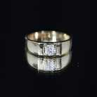Brilliant Cut Lab Grown Diamond Engagement Ring for Men Lab - ( EF-VS ) - Rosec Jewels