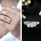 Brilliant Cut Lab Grown Diamond Engagement Ring for Men Lab - ( EF-VS ) - Rosec Jewels