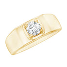 Brilliant Cut Lab Grown Diamond Engagement Ring for Men Lab - ( EF-VS ) - Rosec Jewels