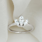 Rosec Jewels-Marquise Cut Lab Grown Diamond 3 Stone Engagement Ring
