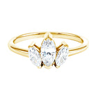 Rosec Jewels-Marquise Cut Lab Grown Diamond 3 Stone Engagement Ring