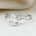 Rosec Jewels-Lab Grown Diamond Pear Engagement Ring with Infinity Band