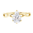 Rosec Jewels-Lab Grown Diamond Pear Engagement Ring with Infinity Band