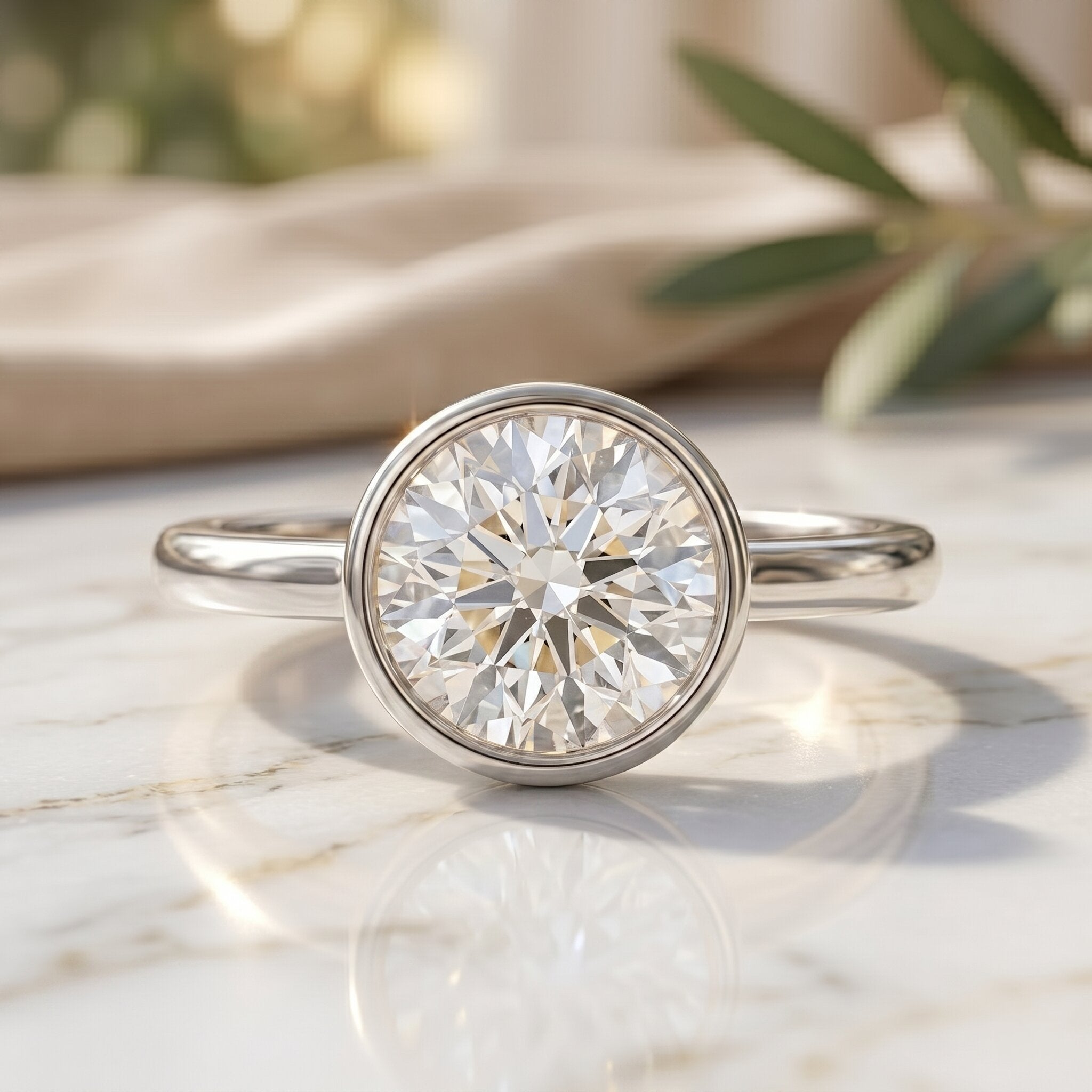 2 CT IGI Certified Lab Grown Diamond Solitaire Engagement Ring Lab - ( E-VS1 ) - Rosec Jewels