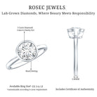 Round Lab Grown Diamond Classic Engagement Ring with IGI Certificate Lab - ( E-VS1 ) - Rosec Jewels