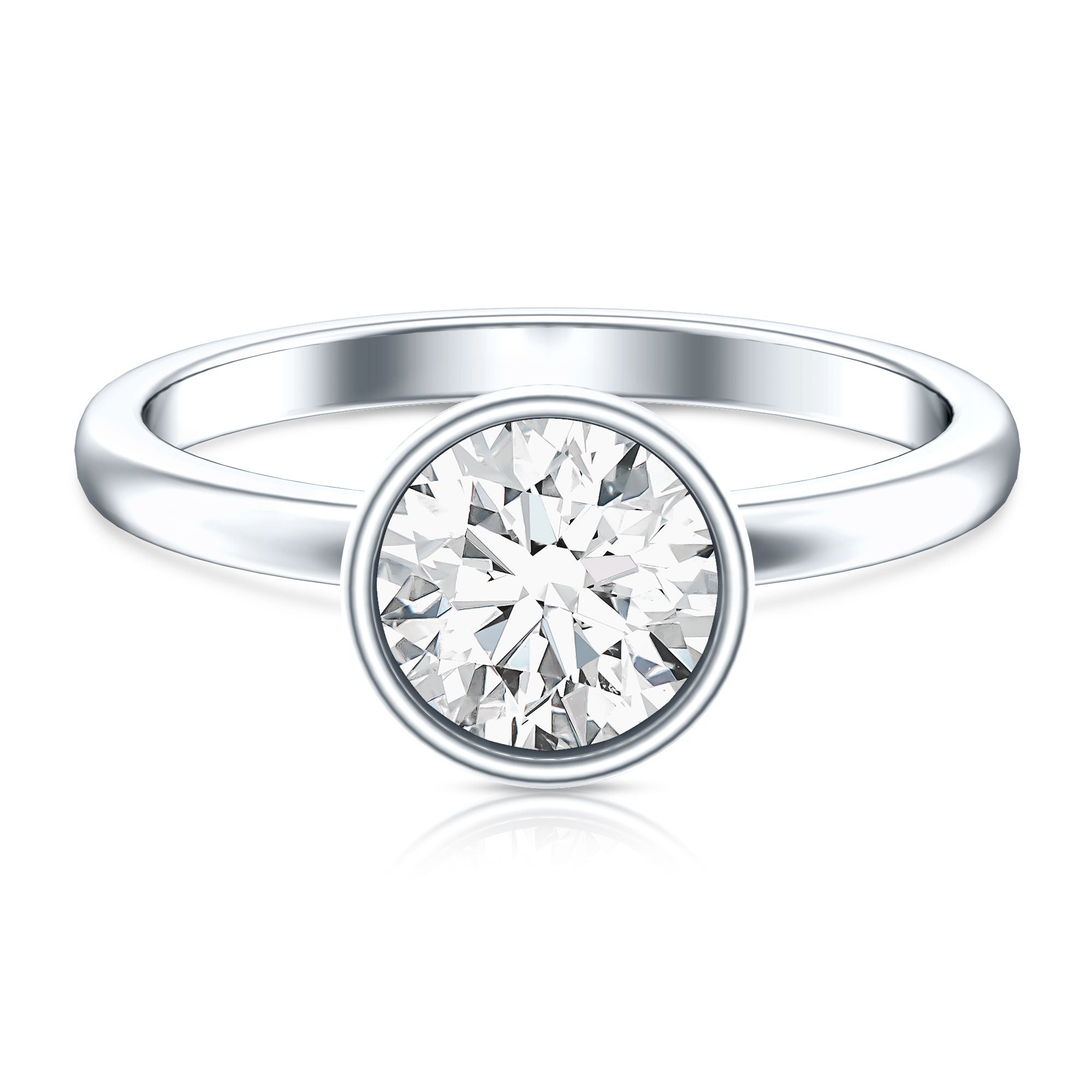 Rosec Jewels-Round Lab Grown Diamond Classic Engagement Ring with IGI Certificate