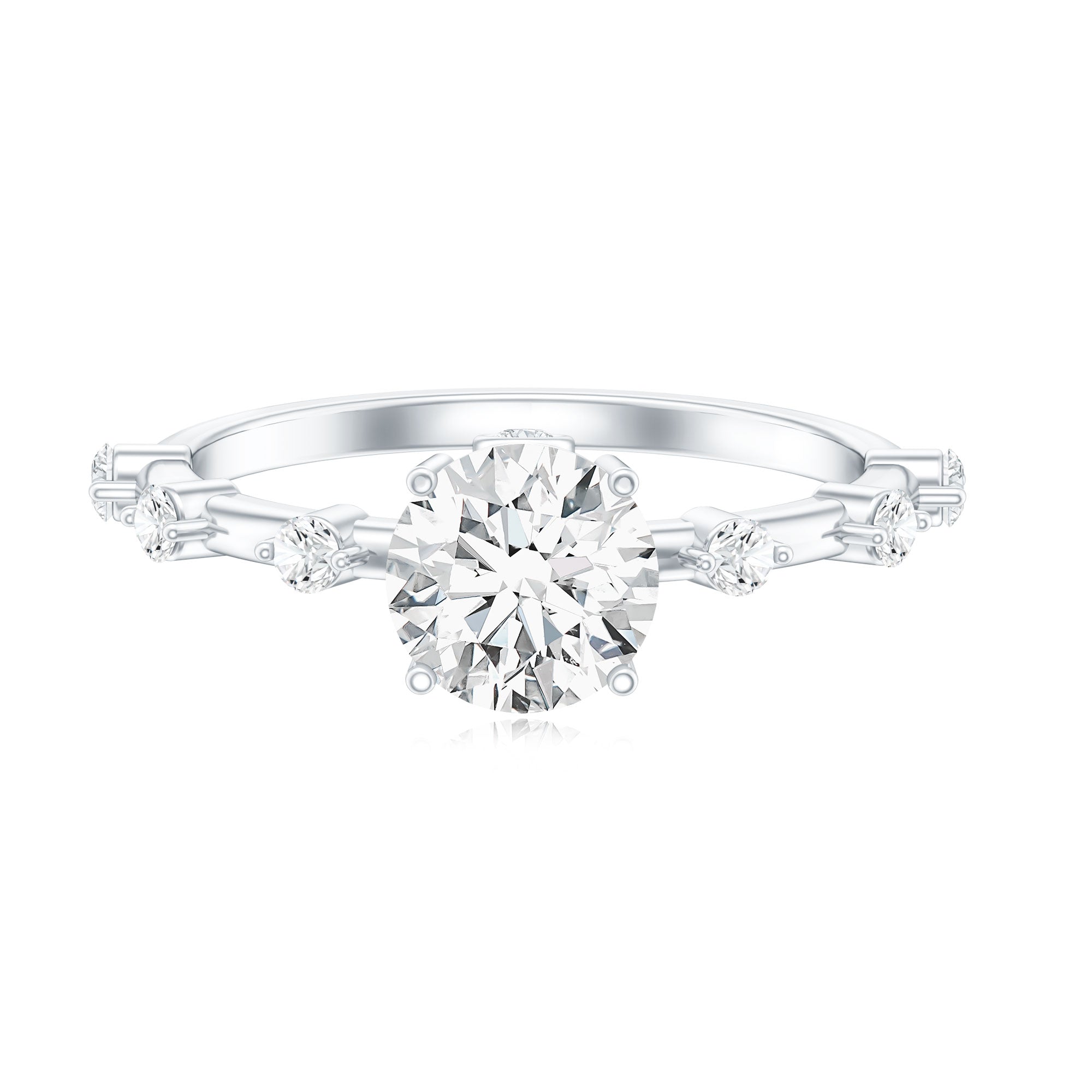 Rosec Jewels-IGI Certified 1 Carat Lab Created Diamond Engagement Ring