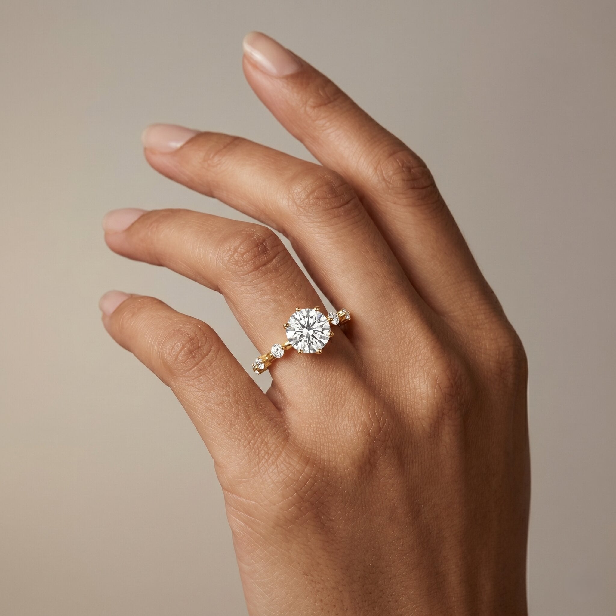 IGI Certified 1 Carat Lab Created Diamond Engagement Ring Lab - ( E-VS1 ) - Rosec Jewels