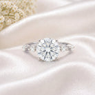 IGI Certified Lab Grown 2 CT Diamond Engagement Ring with Side Stone Lab - ( E-VS1 ) - Rosec Jewels
