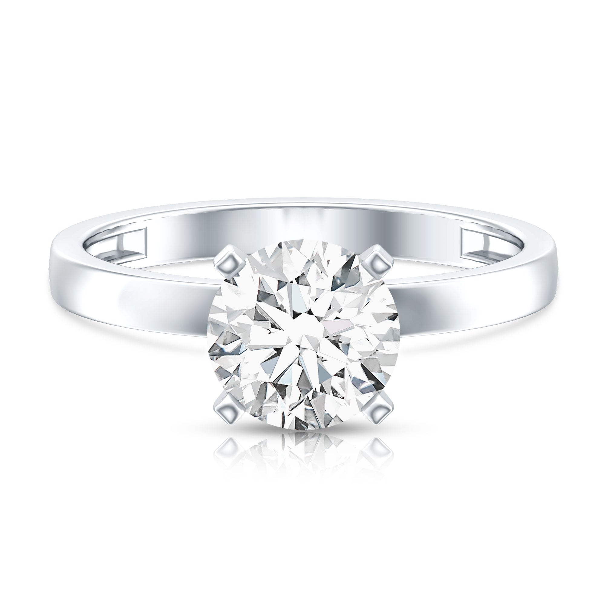 Rosec Jewels-IGI Certified Lab Grown Round Diamond Solitaire Engagement Ring
