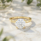 IGI Certified Lab Grown Round Diamond Solitaire Engagement Ring Lab - ( E-VS1 ) - Rosec Jewels