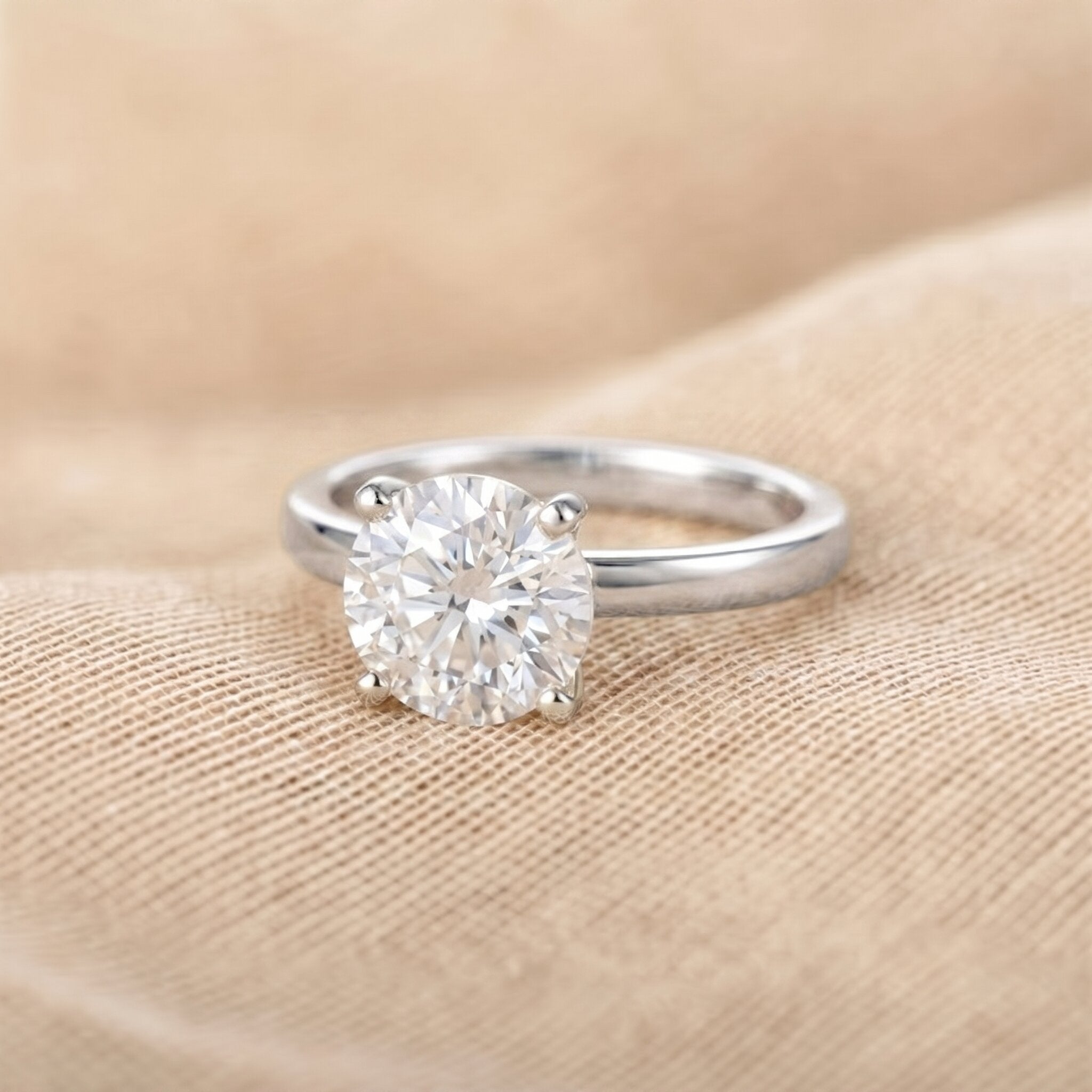 IGI Certified 5 CT Lab Grown Diamond Big Engagement Ring Lab - ( E-VS1 ) - Rosec Jewels