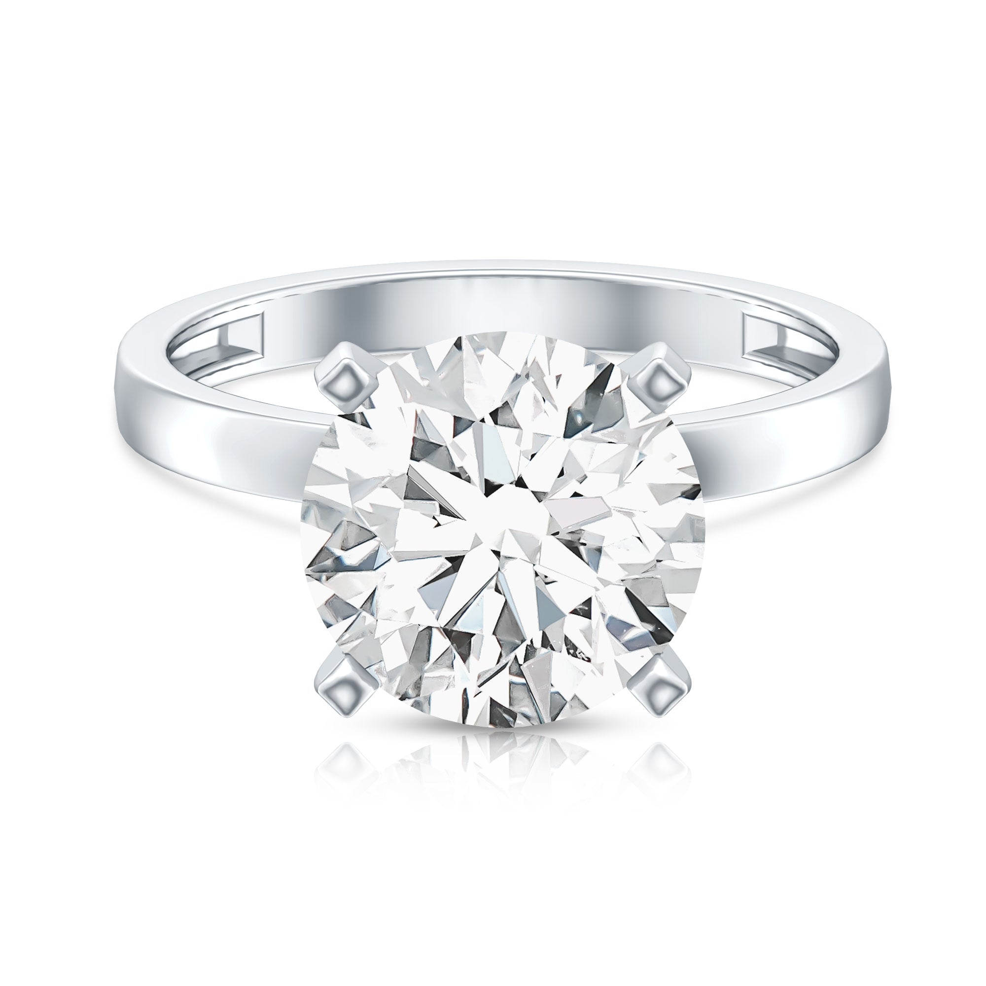 Rosec Jewels-IGI Certified 5 CT Lab Grown Diamond Big Engagement Ring