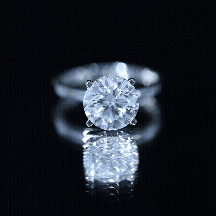 IGI Certified 3 CT Round Lab Grown Diamond Solitaire Engagement Ring Lab - ( E-VS1 ) - Rosec Jewels