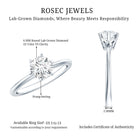 Rosec Jewels-1 Carat Lab Grown Diamond Solitaire Engagement Ring with IGI Certificate