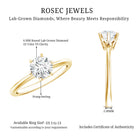 Rosec Jewels-1 Carat Lab Grown Diamond Solitaire Engagement Ring with IGI Certificate